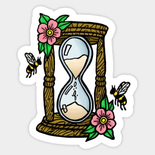 Pocket Bee Hourglass Sticker